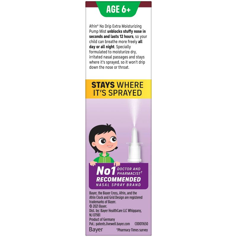 Children&#39;s Afrin No Drip Extra Moisturizing 12 hour Stuffy Nose Nasal Spray - 6+years - 0.5 fl oz, 4 of 10