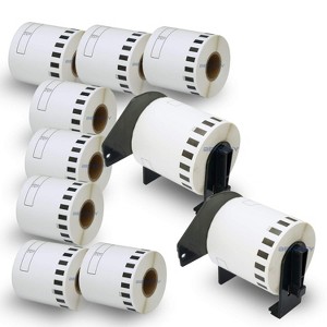 BETCKEY - Compatible Continuous Film Labels Replacement for Brother DK-2212  Use with Brother QL Label Printers 10 Rolls + 2 Reusable Cartridges - 1 of 4