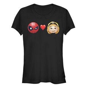 Junior's Marvel Spider-Man and Gwen Love T-Shirt - 1 of 3