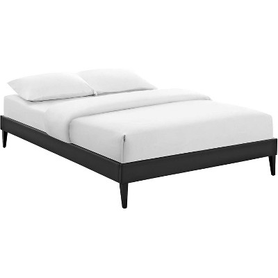 Modway Tessie Full Vinyl Bed Frame with Squared Tapered Legs