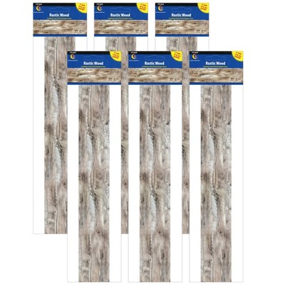 6pk 35ft Rustic Wood Classroom Borders - Creative Teaching Press