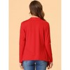 INSPIRE CHIC Women's Long Sleeves Open Front Asymmetric Hem Lightweight Cardigan - 4 of 4
