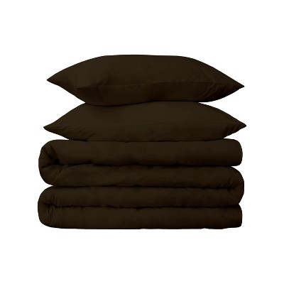 650-Thread Count Cotton Solid Duvet Cover and Sham Set by Blue Nile Mills