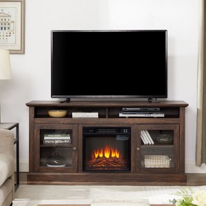 NicBex TV Stand 18" Electric Fireplace TV Stand Entertainment Center Media Console for Living Room, Bedroom - 1 of 4