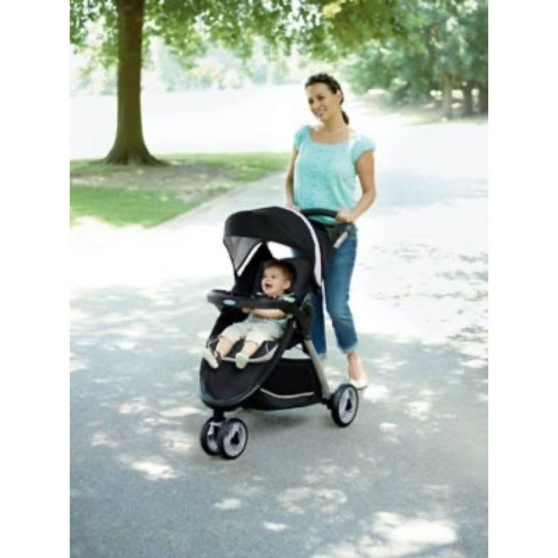 Graco FastAction Fold Sport Click Connect Travel System with SnugRide Infant Car Seat - Gotham, 5 of 7
