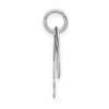 Black Bow Jewelry 14k White Gold Polished Lock and Key Charm or Pendant, 7mm - 2 of 4
