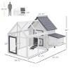 LAOTIES Wooden Chicken Coop with Nesting Box And Run,Outdoor Hen House with Tray And Roosting Bars - 2 of 4