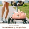 Folkulture Baby Diaper Caddy, Cotton Diaper Bag for Kids, Stylish Comfort Spacious Travel Essential Cart, Car Organizer for Diapers (Powder Pink -15") - 2 of 4