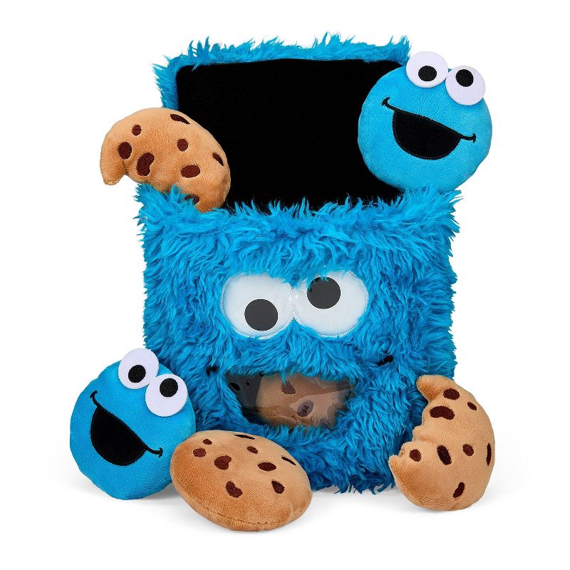 NECA Sesame Street Cookie Monster Cookie Bag 8&#34; Interactive Plush Figure, 1 of 8