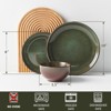 Itopfox 24-Piece Dinnerware Set for 8, Modern Stoneware Plates and Bowls, Perfect for Family Gatherings & Holiday Celebrations, Easy Cleaning, Brown - 2 of 4