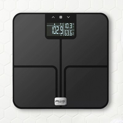 American Weigh Scales Clear Tempered Glass High Precision Digital Large Lcd  Display Bathroom Body Weight Scale 330lb Capacity : Target