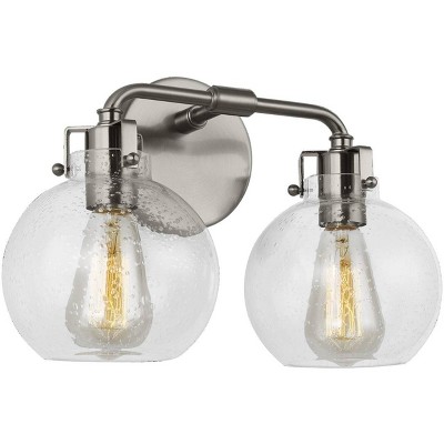 Generation Lighting Clara 9 3/4" High Satin Nickel 2-Light Wall Sconce