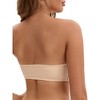 INSPIRE CHIC Women's Mesh Front Closure Push Up Wirefree Bandeau Strapless Breathable Tube Bras - 2 of 4