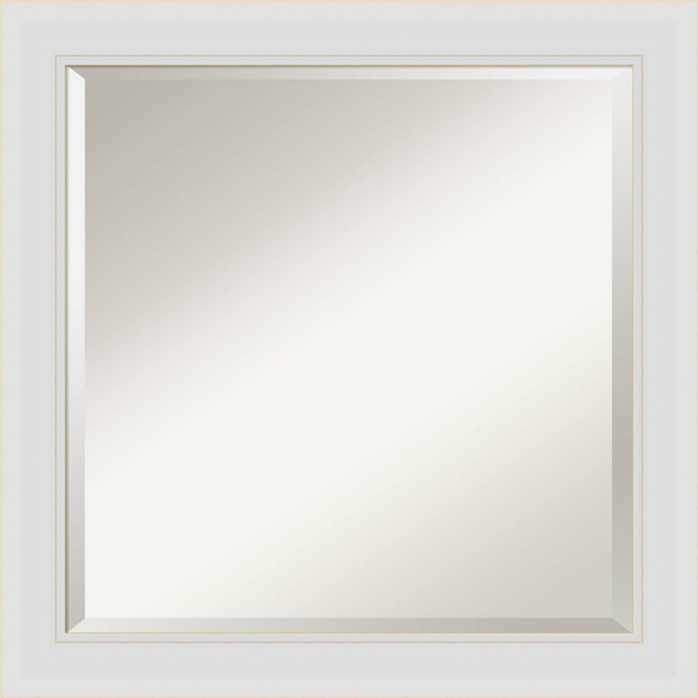 Photos - Wardrobe 24" x 24" Flair Framed Bathroom Vanity Wall Mirror Soft White - Amanti Art