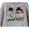 Dragon Ball Z Characters In Irregular Frames Long Sleeve Athletic Heather Boy's Hooded Sweatshirt - 2 of 3