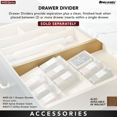 Rev-A-Shelf Trim To Fit Knife Block Drawer Organizer with Silverware Storage Holder for Kitchen Utensils, 19 Slot Cutlery Tray Insert, Wood, 4WKB-1 — фото 4