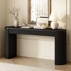 Black Console Table with Pine Veneer and Vertical Fluted Design,Modern Entryway Accent Table with Drawers–The Pop Home - 2 of 4