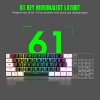 60% Wired Gaming Keyboard, RGB Backlit Mini Keyboard, waterproof portable, for PC/Mac(Black) - 3 of 4