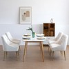 DYHOME Modern Dining Chairs Set of 4, Mid Century Dining Chairs with 5.12” Cushions, Velvet Upholstered Dining Chairs with Back Pull Rod - 2 of 4