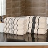 Zero Twist Cotton Solid and Floral Jacquard Hand Towel Set of 6 by Blue Nile Mills - 2 of 4