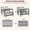 Dining Table and Chairs Set of 4, Kitchen Table and 2 Chairs with Bench - 3 of 4