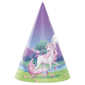 8ct Unicorn Fantasy Party Hats