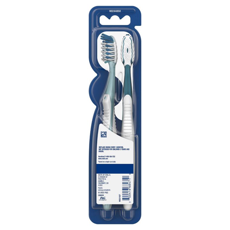 Oral-B CrossAction All In One Toothbrushes, Deep Plaque Removal, Medium - 2ct, 5 of 12