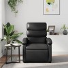vidaXL Massage Recliner Chair, Adjustable Backrest/Footrest - Black - 3 of 4