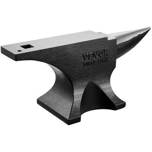 VEVOR Single Horn Anvil,110lbs Cast Steel Anvil, High Hardness Rugged Round Horn Anvil for Blacksmiths,with Large Countertop and Stable Base,Dark Gray - 1 of 4