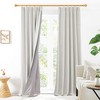Deconovo Pinch Pleat Blackout Faux Linen Curtains, 2 Panels - 2 of 4