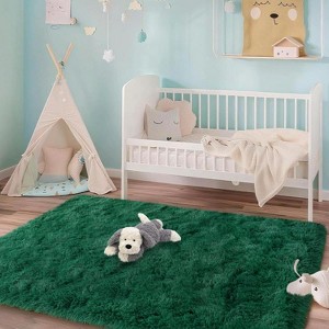 3x5 Fluffy Area Rugs for Living Room Bedroom, Soft Shag Kids Rug Small Carpet Home Decor - 1 of 4