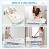 Baby Bathtub with Changing Table, Removable Bath Tub Unit w/Soft Cushion, Temperature Display - 4 of 4