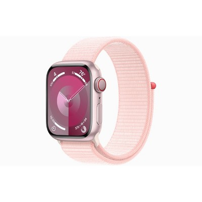 Apple Watch Series 9 Gps Cellular 2024 45mm Pink Aluminum Case With Light Pink Sport Loop Target