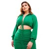 Rebdolls Women's Tie Front Blouse - Green - 4X - 4 of 4
