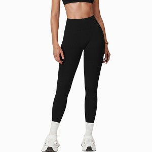 Anna-Kaci Active Women's Seamless High Waist Compression Leggings with Sculpting Back Detail and Stretch Knit Fabric - 1 of 4