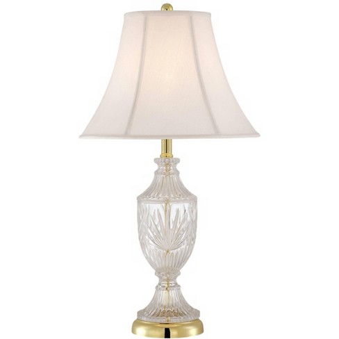 Regency Hill Traditional Table Lamp Cut, White Urn Table Lamp
