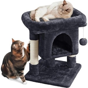 Heybly 23.5in Cat Tree Tower, Cat Condo with Sisal-Covered Scratching Posts, Cat House Activity Center Furniture - 1 of 4