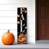 HomeRoots 36" Black Orange And White Pumpkin Solid Wood Porch Sign - 2 of 3