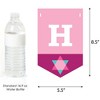 Big Dot of Happiness Pink Bat Mitzvah - Girl Party Bunting Banner - Party Decorations - Happy Bat Mitzvah - 3 of 4