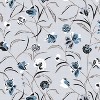 Whisp Floral Square Throw Pillow Blue - Skyline Furniture: Cotton Fabric, Indoor Decor, Zippered Cover - 4 of 4