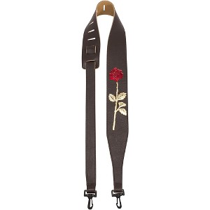 Perri's Garment Leather Banjo Strap With Embossed Rose Brown 2.5 in. - 1 of 1