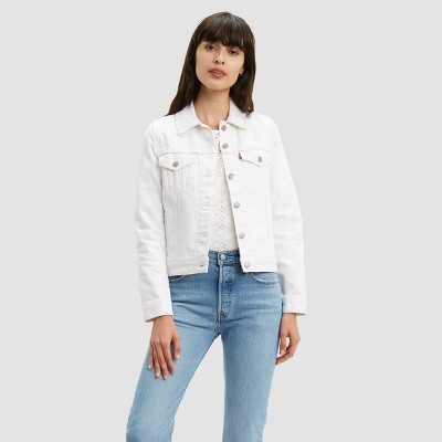levis white denim jacket