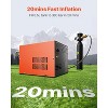 VEVOR PCP Air Compressor, 4500PSI/30Mpa Portable PCP Airgun Compressor with Built-in Converter & Fan Cooling System, DC12V/AC120V Manual-Stop, Orange - 3 of 4