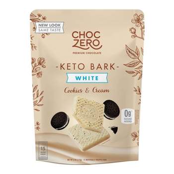 Choc Zero White Chocolate Cookies & Cream Keto Bark - 6oz