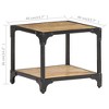 vidaXL Coffee Table End Table Living Room Sofa Table with Shelf Solid Wood - 4 of 4