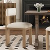 Set Of 2 Modern Armless Dining Chairs,Fabric Upholstered Dining Chair,Dining Chair With U Shaped Seats And Metal Legs-Cuddlewood - 2 of 4