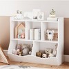 Kids Bookshelf & Toy Storage Organizer, 3-Tier Wooden Open Bookcase Book and Toy Storage Display Organize for Bedroom Playroom Nursery - 3 of 4