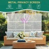 TUYOHW Metal Privacy Screen Outdoor, Decorative Privacy Panels, Freestanding Privacy Screen for Patio, Garden, Pool (White Square) - 3 of 4