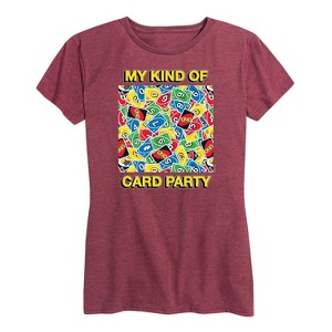 Women's - UNO - My Kind Of Card Party Short Sleeve Graphic T-Shirt - 1 of 4