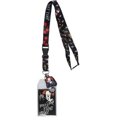 It Pennywise Clown You'll Float Too! Id Badge Holder Lanyard W